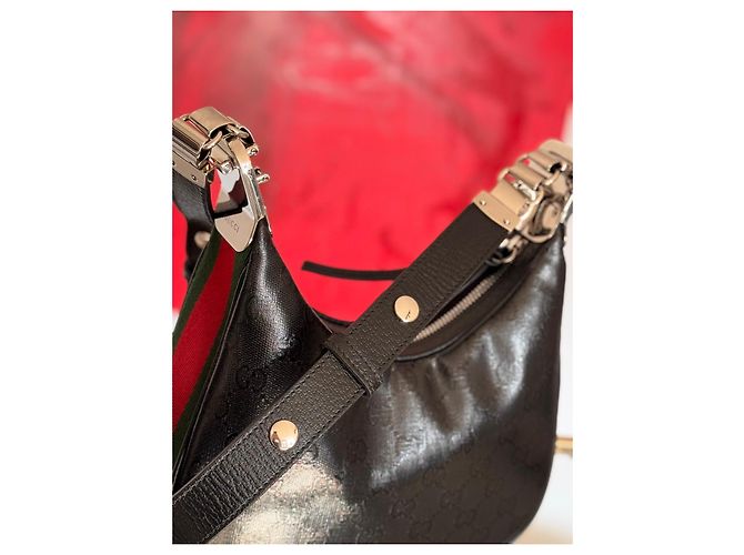 Bolso Hobo Gucci Attache Monograma Negro - vista 9