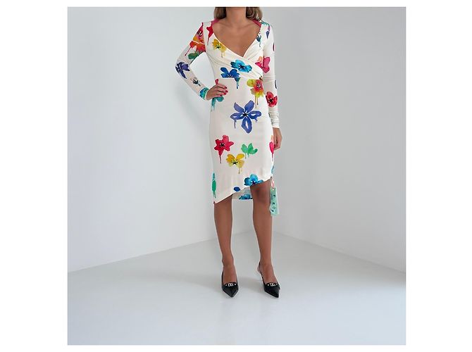 Off White Off-White Florales Twisted Midi-Kleid SS22 - Ansicht 2