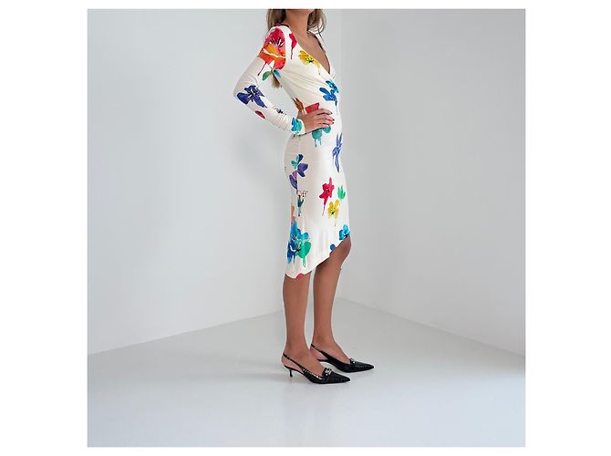 Off White Off-White Florales Twisted Midi-Kleid SS22 - Ansicht 5