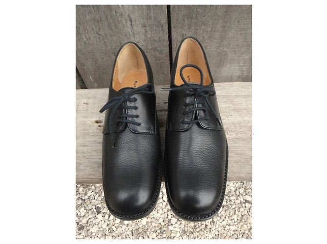 Robert Clergerie Derby Schuhe aus schwarzem Leder - Ansicht 7