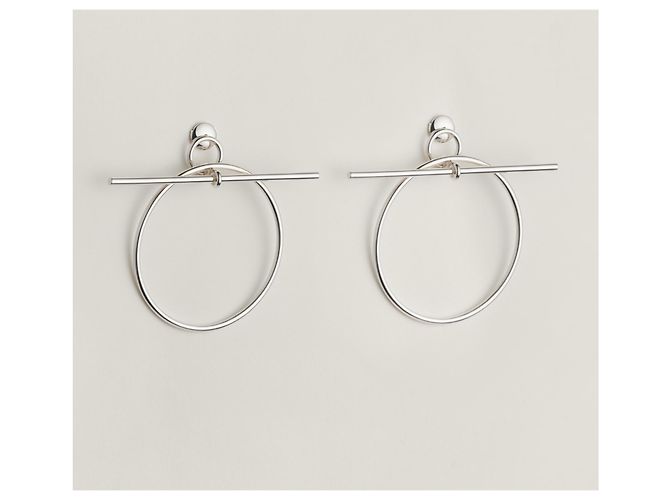 Hermès Loop Medium Creolen aus Sterlingsilber - Ansicht 2
