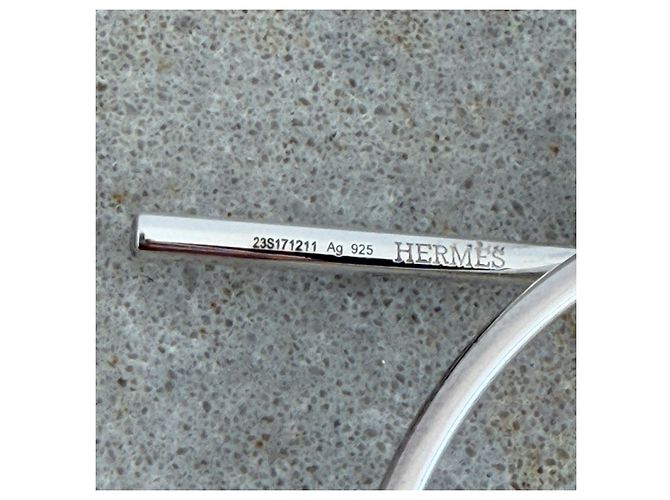 Hermès Loop Medium Creolen aus Sterlingsilber - Ansicht 7