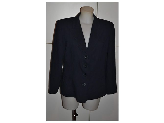 Autre Marque MAX&Co. Blau gestreifte Wolljacke - Ansicht 2