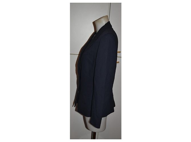 Autre Marque MAX&Co. Blau gestreifte Wolljacke - Ansicht 3