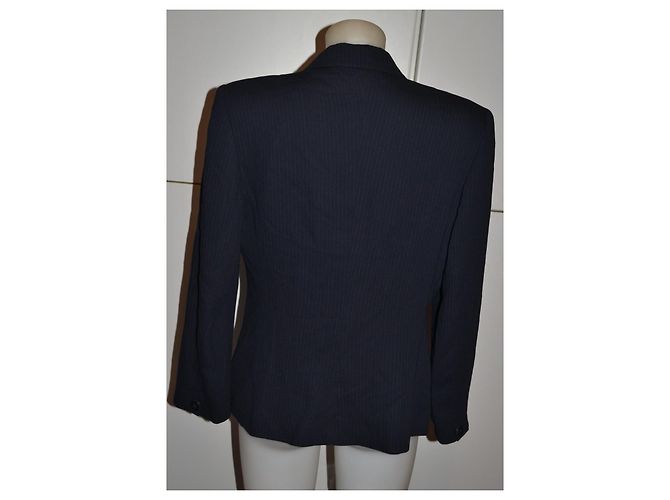 Autre Marque MAX&Co. Blau gestreifte Wolljacke - Ansicht 4