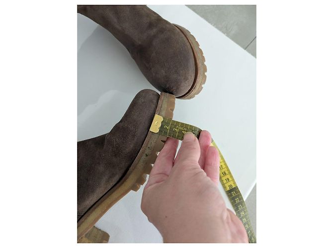 Botas altas de piel marrón Prada - vista 14