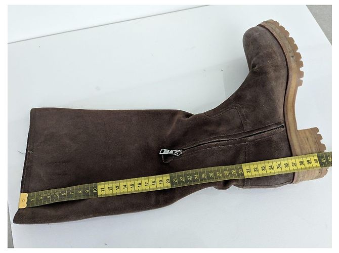 Botas altas de piel marrón Prada - vista 15