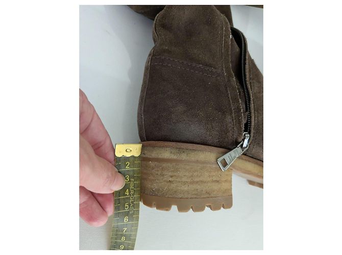 Botas altas de piel marrón Prada - vista 6