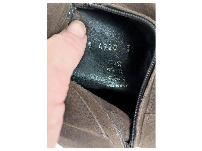 Botas altas de piel marrón Prada - vista 8