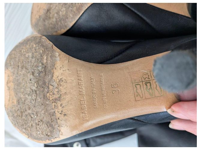 Stivali alti in pelle nera Isabel Marant - vista 10