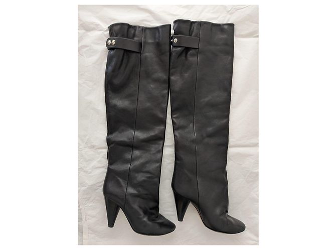 Stivali alti in pelle nera Isabel Marant - vista 2