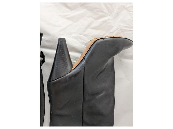 Stivali alti in pelle nera Isabel Marant - vista 5