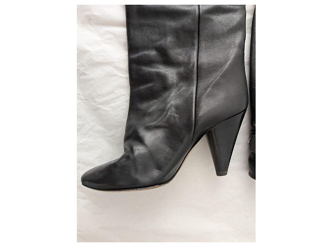 Stivali alti in pelle nera Isabel Marant - vista 9