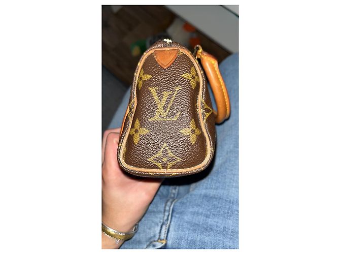 Néo speedy Sac à main Louis Vuitton Speedy Nano monogram canvas leather - vue 4