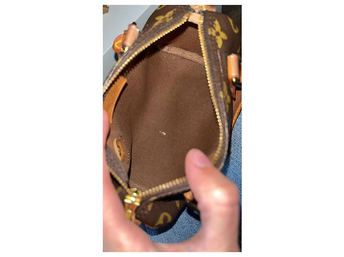 Néo speedy Sac à main Louis Vuitton Speedy Nano monogram canvas leather - vue 7