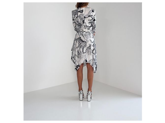 Stella Mc Cartney Vestido de seda Stella McCartney Resort 2020 estampado caballos - vista 12