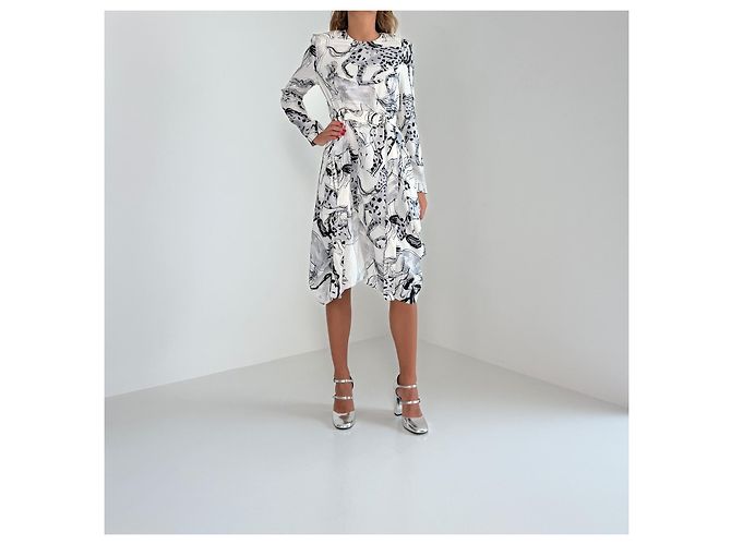 Stella Mc Cartney Vestido de seda Stella McCartney Resort 2020 estampado caballos - vista 2