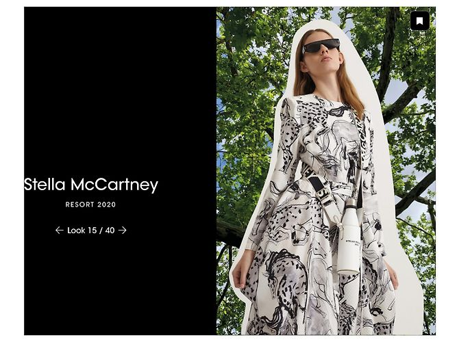 Stella Mc Cartney Vestido de seda Stella McCartney Resort 2020 estampado caballos - vista 3