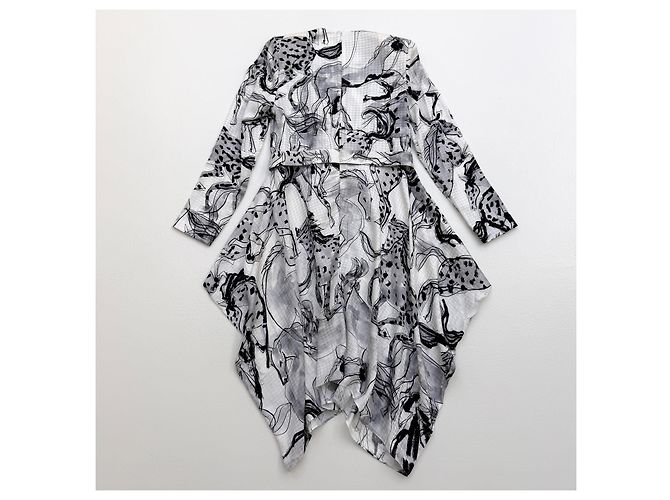 Stella Mc Cartney Vestido de seda Stella McCartney Resort 2020 estampado caballos - vista 5