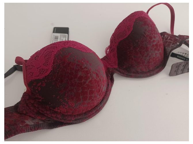 Sutiã de renda bordô Andres Sarda - vista 10