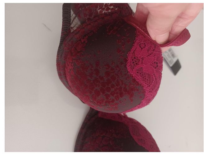 Sutiã de renda bordô Andres Sarda - vista 11