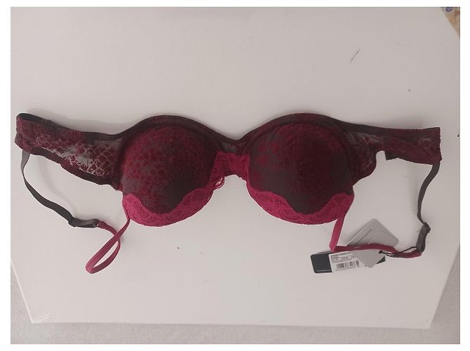 Sutiã de renda bordô Andres Sarda - vista 12