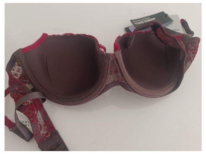 Sutiã de renda bordô Andres Sarda - vista 2