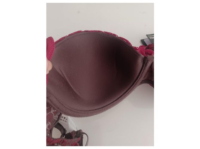 Sutiã de renda bordô Andres Sarda - vista 3