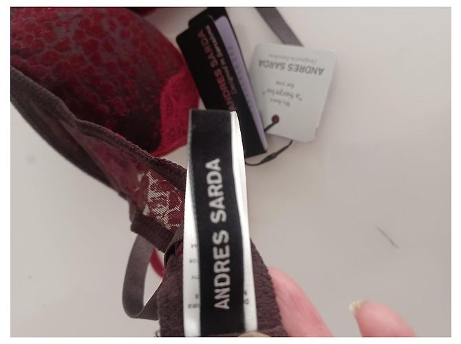Sutiã de renda bordô Andres Sarda - vista 4