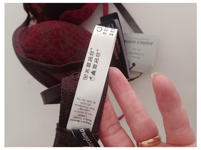 Sutiã de renda bordô Andres Sarda - vista 5