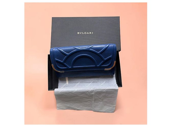 Bulgari Monete – Cartera grande de piel Dazzling Blue – Ref. 37647 - vista 2