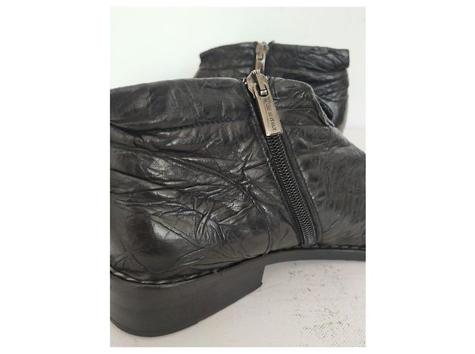 Rundholz women's black leather ankle boots - view 14