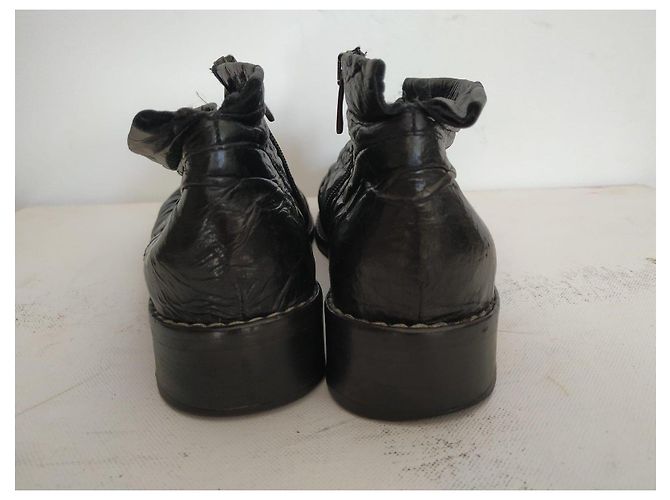 Rundholz women's black leather ankle boots - view 9