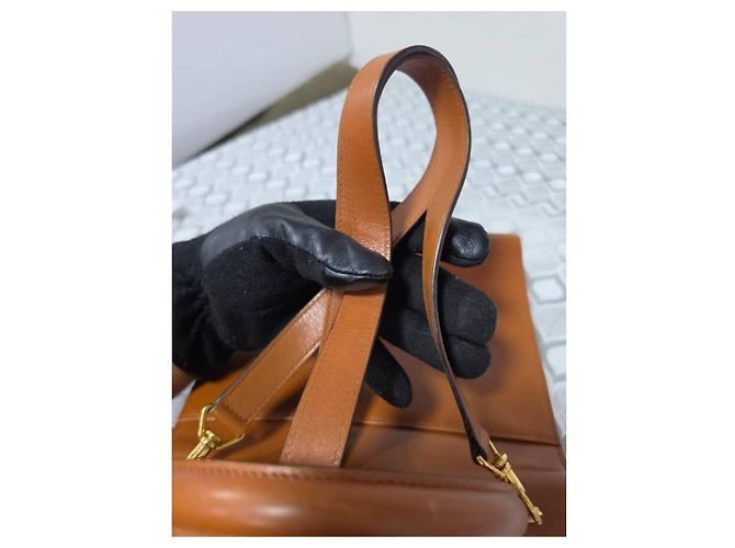 Borsa Gucci Kelly Lady Lock in pelle marrone - vista 10