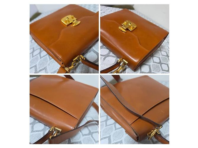 Borsa Gucci Kelly Lady Lock in pelle marrone - vista 6