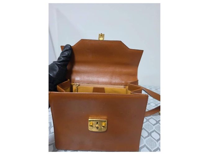 Borsa Gucci Kelly Lady Lock in pelle marrone - vista 9