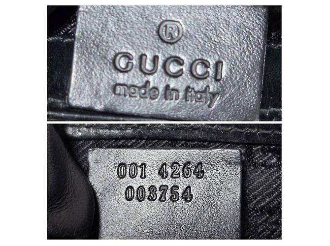 Gucci Borsa a tracolla Jackie in pelle e denim, Nera - vista 2
