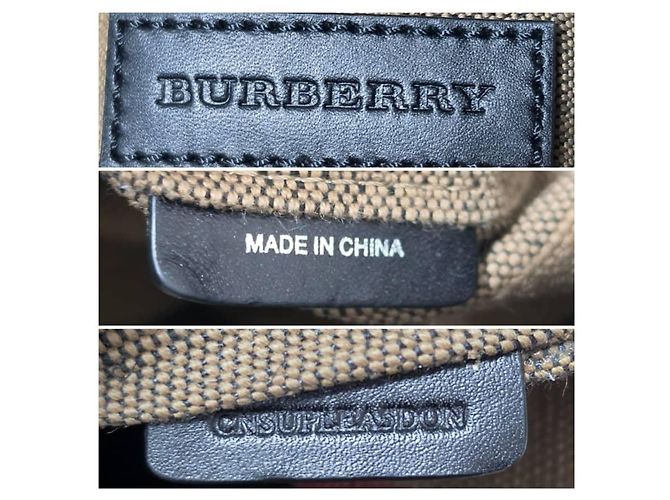 Burberry Bolsa Hobo Medium Ashby em lona Mega Check Preto/Bege - vista 2