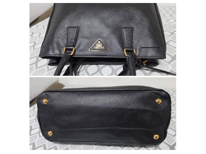 Prada Lux Medium Tote Bag aus Saffiano-Leder in Schwarz - Ansicht 5