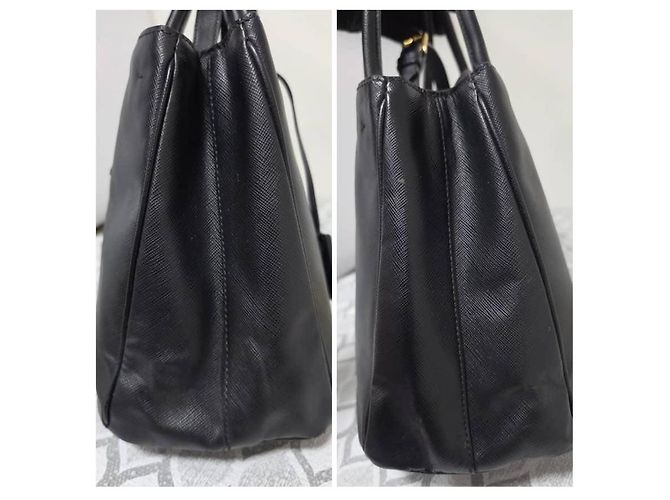 Prada Lux Medium Tote Bag aus Saffiano-Leder in Schwarz - Ansicht 6