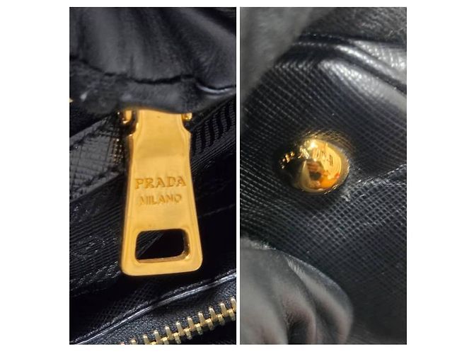 Prada Lux Medium Tote Bag aus Saffiano-Leder in Schwarz - Ansicht 8