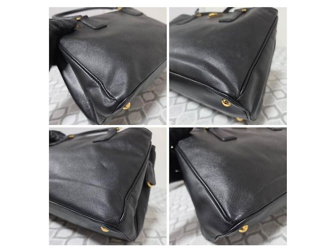 Prada Lux Medium Tote Bag aus Saffiano-Leder in Schwarz - Ansicht 9