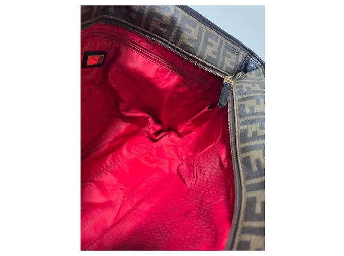 Fendi Zucca Shopper Tote Baguette Print Roll Braun/Schwarz - Ansicht 14