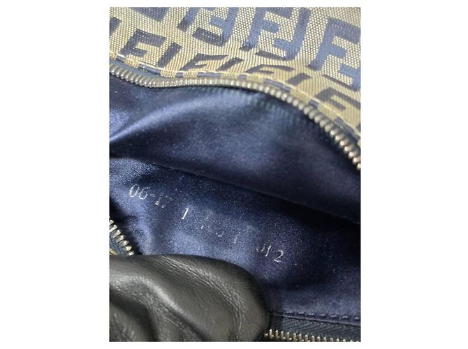 Fendi Borsa a tracolla FF Zucca Canvas Blu Navy Beige - vista 7