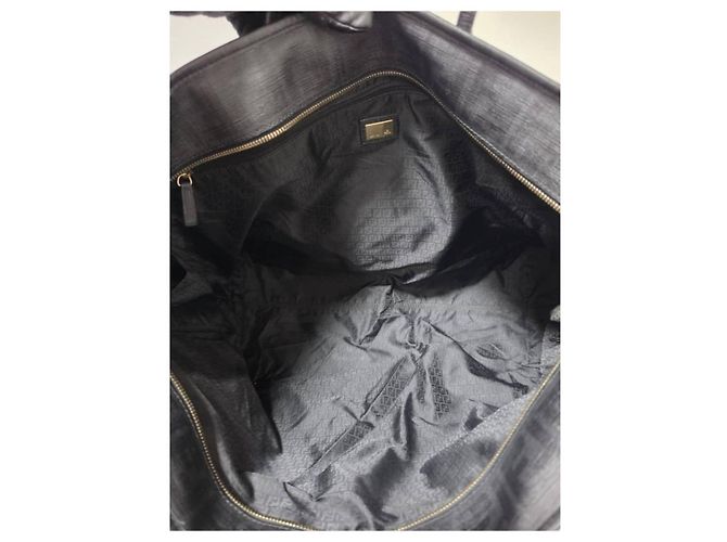Borsa Fendi Zucca FF Roll Tote XL Nero - vista 12