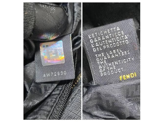 Borsa Fendi Zucca FF Roll Tote XL Nero - vista 4