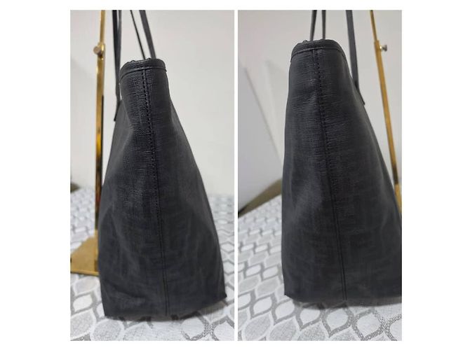 Borsa Fendi Zucca FF Roll Tote XL Nero - vista 6
