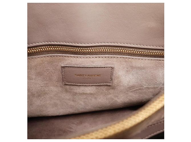 Autre Marque Saint Laurent Sac De Jour Borsa a mano in pelle Taupe - vista 10