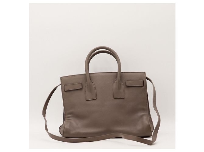 Autre Marque Saint Laurent Sac De Jour Borsa a mano in pelle Taupe - vista 3