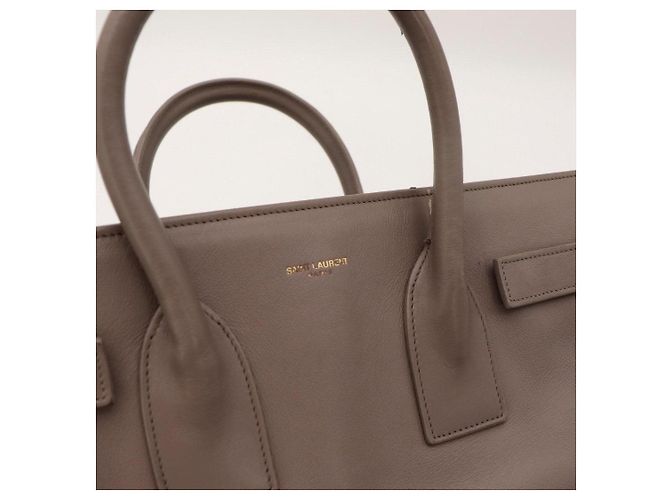 Autre Marque Saint Laurent Sac De Jour Borsa a mano in pelle Taupe - vista 6